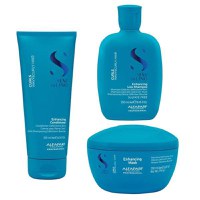 Pachet pentru Par Cret sau Ondulat - Alfaparf Milano Semi di Lino Curls Enhancing: Sampon 250 ml, Balsam 200 ml, Masca 200 ml - 1