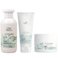 Pachet pentru Par Cret si Ondulat - Wella Professionals Nutricurls: Sampon 250 ml, Balsam 200 ml, Masca 150 ml - 1