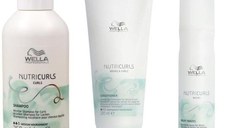 Pachet pentru Par Cret si Ondulat - Wella Professionals Nutricurls: Sampon 250 ml, Balsam 200 ml, Spray 150 ml