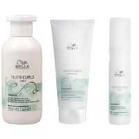 Pachet pentru Par Cret si Ondulat - Wella Professionals Nutricurls: Sampon 250 ml, Balsam 200 ml, Spray 150 ml - 1