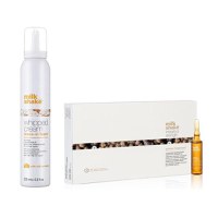 Pachet pentru Par Deteriorat - Milk Shake Integrity: Balsam Spuma, 200 ml + Fiole Tratament , 8 x 10 ml - 1