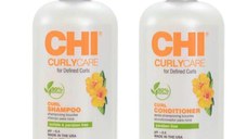Pachet pentru Par Ondulat - CHI CurlyCare – Curl: Sampon 355 ml, Balsam 355 ml