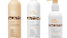 Pachet pentru Par Ondulat si Cret - Milk Shake Curl Passion: Sampon, 300 ml + Balsam, 300 ml + Fluid pentru Modelarea Parului Ondulat si Cret, 200 ml