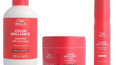 Pachet pentru Par Vopsit cu Fir Gros - Wella Professionals Invigo Color Brilliance Coarse: Sampon 300 ml, Masca 150 ml, Spray Miracle BB 150 ml