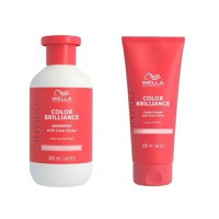 Pachet pentru Par Vopsit cu Fir Subtire/Normal - Wella Professionals Invigo Color Brilliance Fine/Normal: Sampon 300 ml, Balsam 200 ml - 1