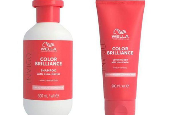 Pachet pentru Par Vopsit cu Fir Subtire/Normal - Wella Professionals Invigo Color Brilliance Fine/Normal: Sampon 300 ml, Balsam 200 ml
