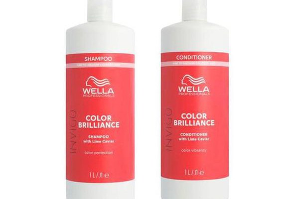 Pachet pentru Par Vopsit, Fin sau Normal - Wella Professionals Invigo Color Brilliance Vibrant Color: Sampon 1000 ml + Balsam 1000 ml