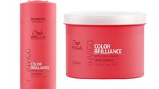 Pachet pentru Par Vopsit, Fin sau Normal - Wella Professionals Invigo Color Brilliance Vibrant Color: Sampon 1000 ml + Masca Fine/Normal Hair, 500 ml