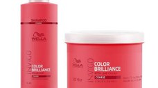Pachet pentru Par Vopsit, Fir Gros - Wella Professionals Invigo Color Brilliance Vibrant Color: Sampon 1000 ml + Masca Coarse Hair 500 ml