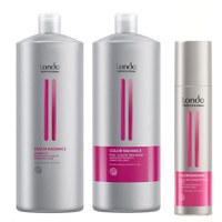 Pachet pentru Par Vopsit Londa Professional Color Radiance - Sampon, Balsam si Balsam Spray Leave-In - 1
