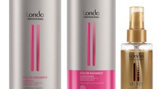 Pachet pentru Par Vopsit Londa Professional Color Radiance - Sampon, Tratament stabilizator pigment si Ulei Hidratare