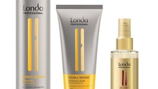 Pachet Reparator - Londa Professional Visible Repair: Sampon 250 ml, Masca 200 ml, Ulei de Argan 30 ml