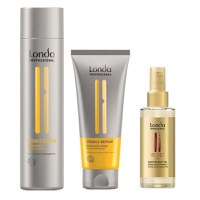 Pachet Reparator - Londa Professional Visible Repair: Sampon 250 ml, Masca 200 ml, Ulei de Argan 30 ml - 1
