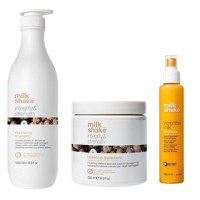 Pachet Tratament Complet pentru Par Uscat si Deteriorat - Milk Shake Integrity &amp; Strength: Sampon, 100 ml + Masca, 500 ml + Tratament, 150 ml - 1
