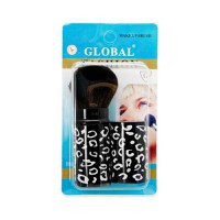 Pensula retractabila pentru pudra Global Fashion - Black - 1