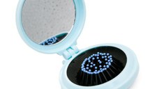 Perie de par pliabila, albastra cu unicorn