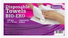 Prosoape de unica folosinta - Beautyfor Disposable Towles BIO-EKO, 25 cm x 20 cm, 100 buc