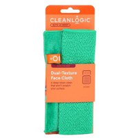 Prosop Exfoliant pentru Tenul Sensibil, cu Doua Texturi - Cleanlogic Bath &amp; Body Dual-Texture Face Cloth, 1 buc - 1