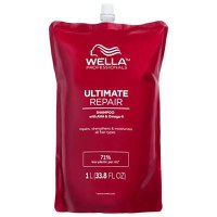 Rezerva Sampon Reparator cu AHA &amp; Omega 9 pentru Par Deteriorat Pasul 1 - Wella Professionals Ultimate Repair, 1000 ml - 1