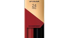 Ruj de Buze Lichid - Max Factor Lipfinity, Lip Colour + Top Coat, nuanta 115 Confident, 1 pachet
