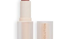 Ruj de Buze Satinat - Makeup Revolution Lip Allure Soft Satin Lipstick, nuanta Brunch Pink Nude, 3.2 g