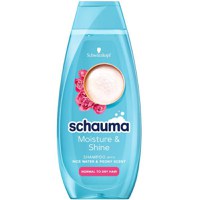 Sampon cu Extract de Apa de Orez si Bujori pentru Par Normal si Uscat - Schauma Moisture &amp; Shine Shampoo with Rice Water &amp; Peony Scent, 400 ml - 1
