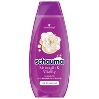 Sampon Fortifiant pentru Par Fin sau Fragil - Schwarzkopf Schauma Strength &amp; Vitality Shampoo for Fine or Weak Hair, 400 ml - 1