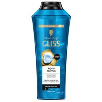 Sampon Hidratant cu Alge Marine si Complex de Hyaluron pentru Par Normal si Uscat - Schwarzkopf Gliss Aqua Revive Moisturizing Shampoo Hyaluron Complex + Marine Algae, 400 ml - 1