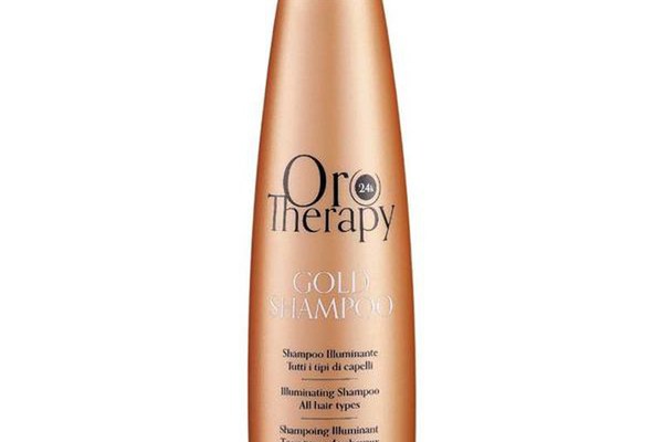 Sampon Iluminator cu Extract de Trandafir, Aur 24K si Protectie UV - Fanola Oro Therapy Gold Shampoo Illuminating All Hair Types, 300 ml
