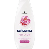 Sampon si Balsam 2 in 1 cu Ulei de Trandafir pentru Par Greu de Pieptanat - Schwarzkopf Schauma Rose Oil 2 in 1 Shampoo &amp; Conditioner with Rose Oil Difficult to Comb Dull Hair, 400 ml - 1