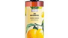 Sampon si Gel de Dus cu Parfum Natural de Lemon Buttermilk - Biobaza 3in1 Body&Hair Gel Energy Revive, 400 ml