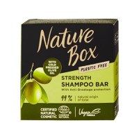 Sampon Solid Fortifiant cu Ulei de Masline Presat la Rece - Nature Box Strenght Shampoo Bar with Cold Pressed Olive Oil Plastic Free, 85 g - 1