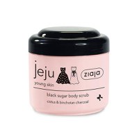 Scrub cu Zahar si Carbune pentru Corp - Ziaja Jeju Pink Young Skin Black Sugar Body Scrub, 200 ml - 1