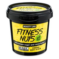 Scrub pentru Fermitatea Corpului cu Zahar Brun si Unt de Cacao Fitness Nuts Beauty Jar, 200 g - 1