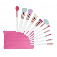 Set 11 Pensule Colorate pentru Machiaj - Mimo Makeup Brush Multi Color, 11 buc - 1