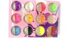 Set 12 decoratiuni unghii, Global Fashion, paiete rotunde, Multicolor