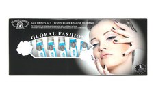 Set 12 gel vopsea in tub, Global Fashion, D02, 5 gr, Negru