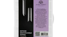 Set 120 tipsuri reutilizabile, Global Fashion, Polygel, Transparent