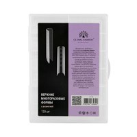 Set 120 tipsuri reutilizabile, Global Fashion, Polygel, Transparent - 1