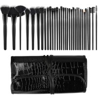 Set 32 Pensule Negre pentru Machiaj - Mimo Makeup Brush Black, 32 buc - 1