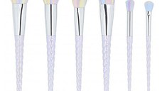 Set 6 Pensule Unicorn Pastel pentru Machiaj - Mimo Makeup Brush Unicorn Pastel, 6 buc
