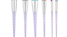 Set 6 Pensule Unicorn pentru Machiaj - Mimo Makeup Brush Unicorn, 6 buc