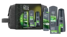 Set Cadou Dove Men +Care Refresh Collection Washbag Essentials - Gel de Dus Refreshing, 250 ml + Sapun Crema Extra Fresh, 90 g + Sampon Fortifying, 250 ml + Deodorant Spray Extra Fresh, 150 ml