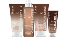 Set Cadou Lirene Tan (Gel pentru fata autobronzant 75ml, Crema iluminatoare 150ml, Ulei uscat autobronzant 190ml, Balsam autobronzant 175ml )
