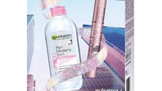 Set Cosmetic: Mascara Maybelline New York Lash Sensational Sky High, Black, 7.2 ml + Apa Micelara 3-in-1 Garnier Skin Naturals pentru Ten Sensibil, 400 ml, 1 pachet:
