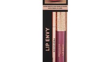 Set Luciu de Buze Ultra Neted si Lucios & Creion pentru Buze cu Finish Satinat - Profusion Cosmetics Lip Envy Wow Pink, 1 pachet