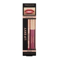 Set Luciu de Buze Ultra Neted si Lucios &amp; Creion pentru Buze cu Finish Satinat - Profusion Cosmetics Lip Envy Wow Pink, 1 pachet - 1