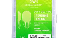 Set tipsuri din gel, 240 bucati, 12 marimi, forma migdala medie