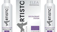 Solutie decapaj pentru indepartarea vopselei rezistente de pe par Decolorant System Color Off Elea Professional Artisto (reductor si activator), 120 ml
