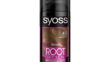 Spray pentru Vopsirea Temporara a Radacinilor - Schwarzkopf Syoss Brown Root Retouch Cover Spray, saten, 120 ml